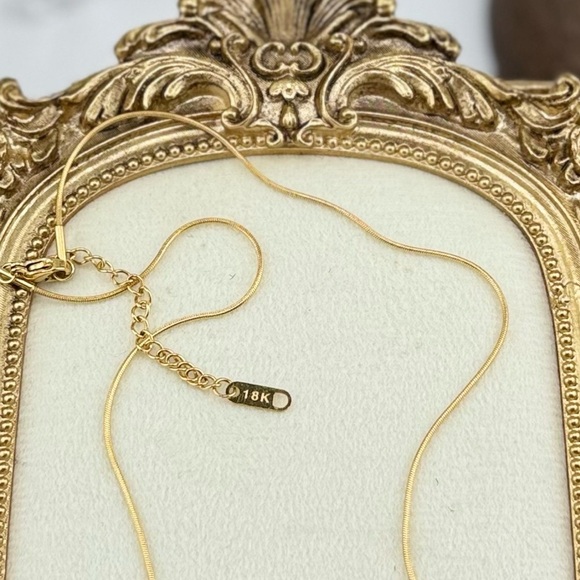 PVD Real Gold Plated Modern Twist Necklace – Stainless Steel, Zircon Detail - Picture 13 of 13